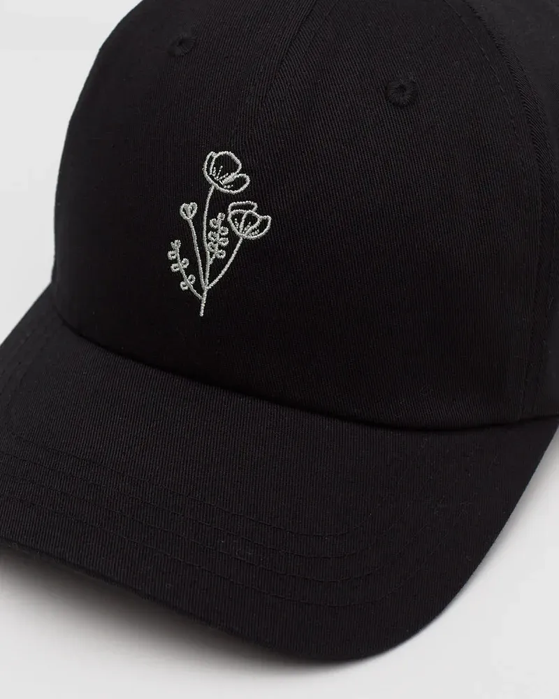 Ten Tree Flower Embroidery Peak Hat Meteorite Black/Light Moss Ten Tree Flower Embroidery Peak Hat Meteorite Black/Light Moss