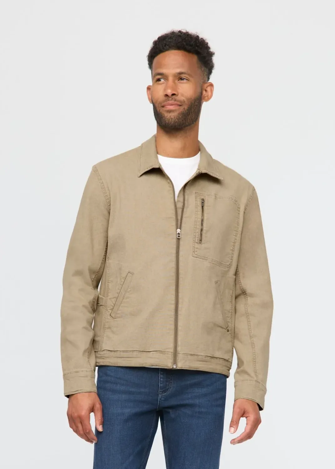 DUER Stretch Canvas Utilty Jacket Tan DUER Stretch Canvas Utilty Jacket Tan