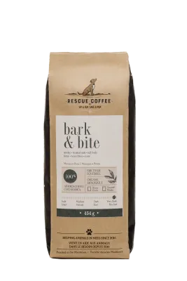 Rescue Coffee Bark &amp; Bite Very Dark Roast 1lb Bag Ground