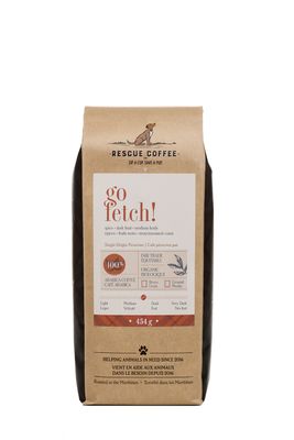 Rescue Coffee Go Fetch! Medium-Dark Roast 1lb Bag Ground