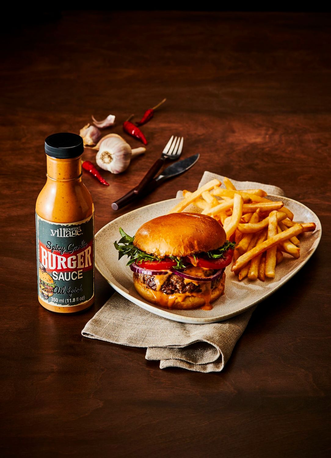 Gourmet Village Burger Sauce Spicy Garlic