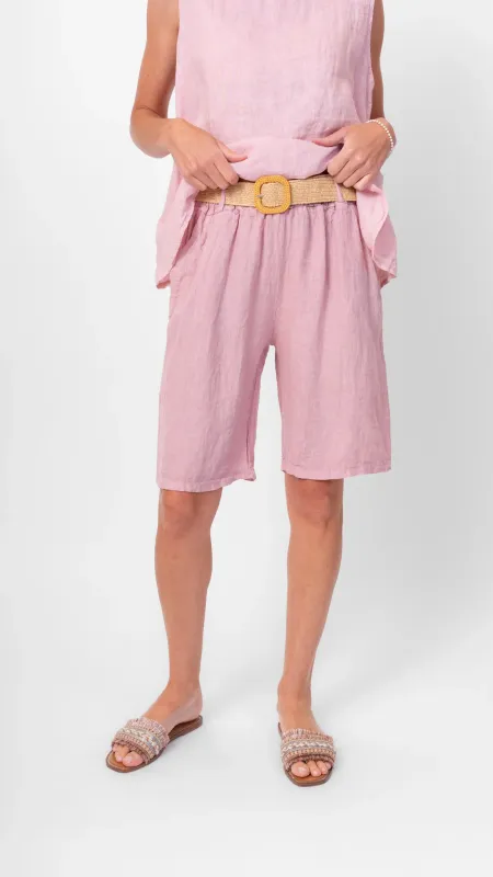 Me &amp; Gee Linen Bermuda Shorts Rose