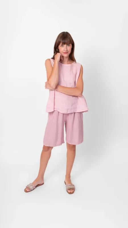 Me & Gee Linen Bermuda Shorts Rose