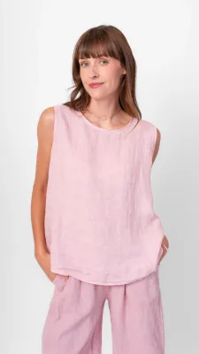 Me &amp; Gee Linen Tank Rose