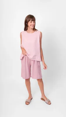 Me &amp; Gee Linen Tank Rose