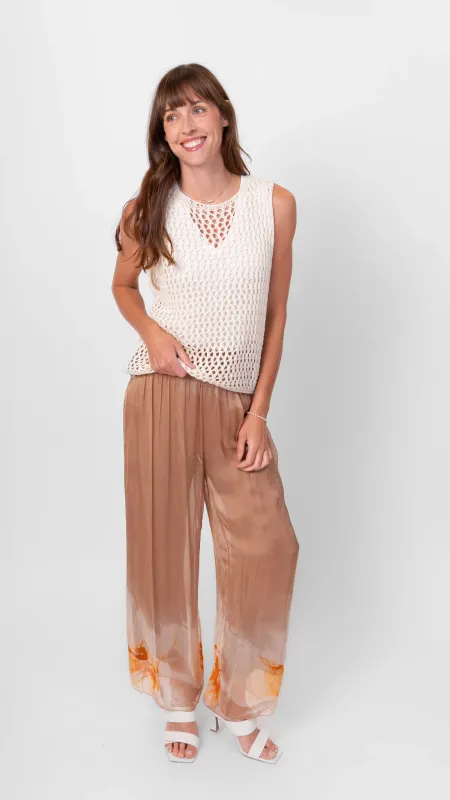Me & Gee Flowy Pant Sand