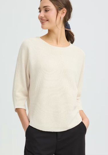 Fransa FRSinja Pullover Sweater Whisper White