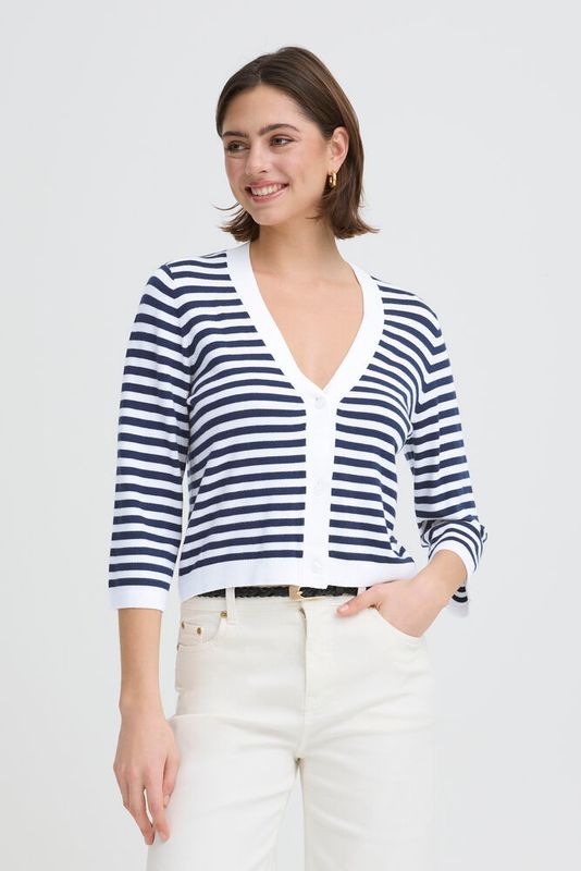 Fransa FRMary Cardigan Navy Stripe