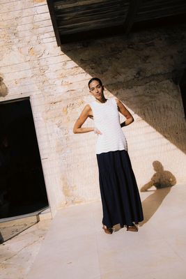 B. Young BYNero Pointelle Top Birch B. Young BYNero Pointelle Top Birch