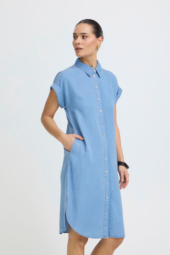 B. Young BYKosmo Light Denim ShortSleeve Dress