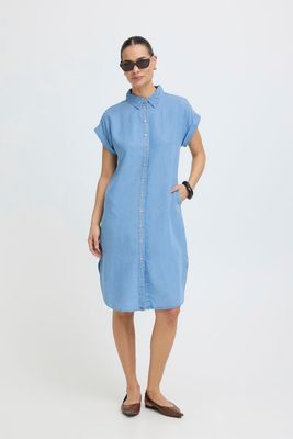 B. Young BYKosmo Light Denim ShortSleeve Dress