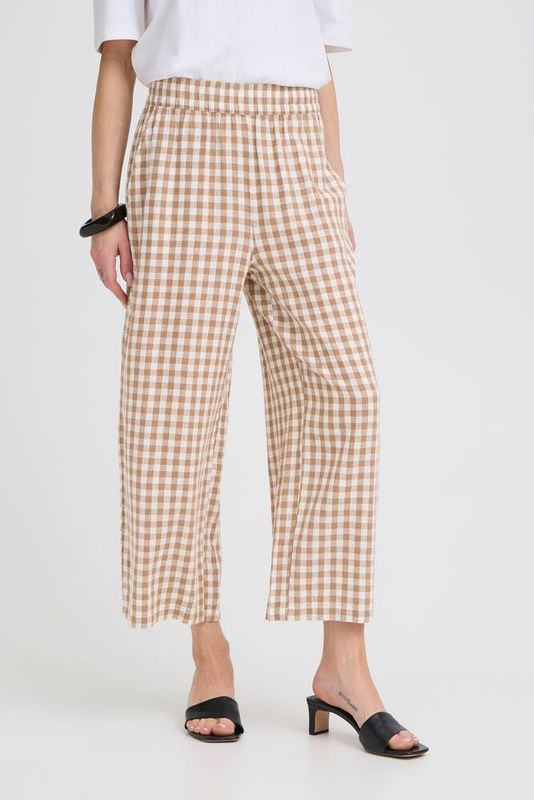 B. Young BYFalakka Crop Pant Woodsmoke Check