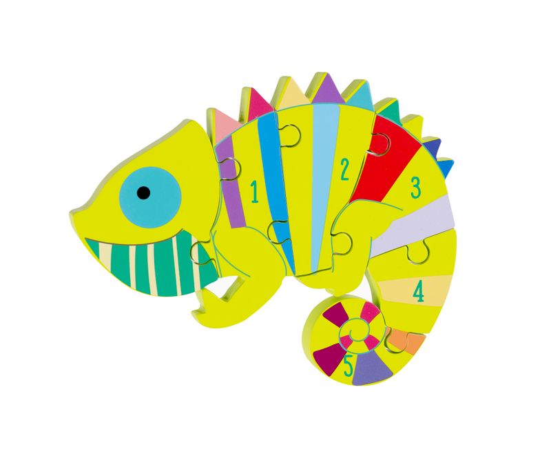 Orange Tree Toys Chameleon Number Puzzle Orange Tree Toys Chameleon Number Puzzle