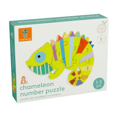 Orange Tree Toys Chameleon Number Puzzle