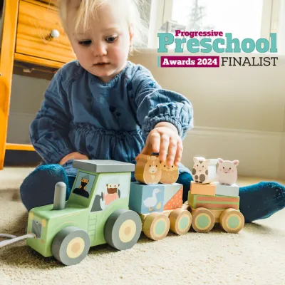 Orange Tree Toys Puzzle Tractor Farm Animal