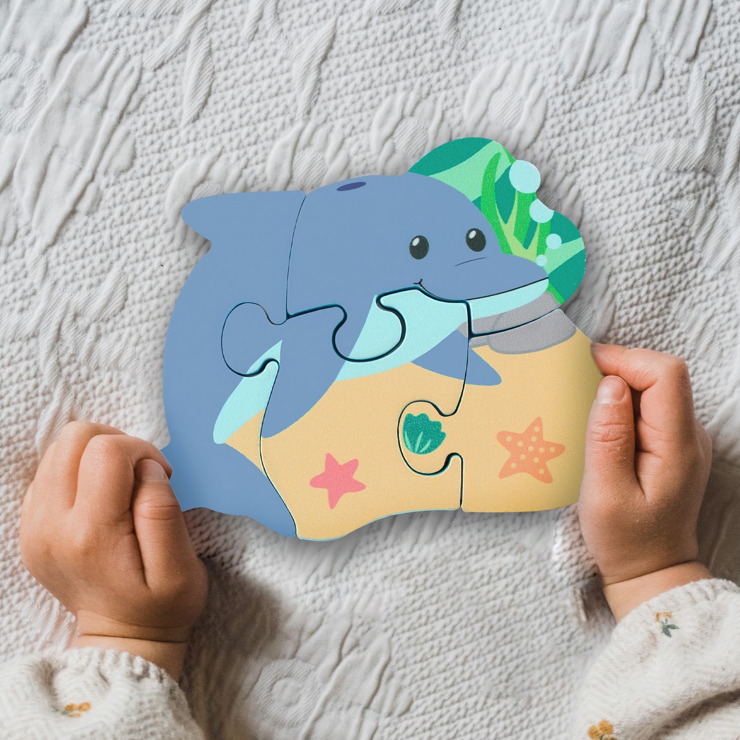 Orange Tree Toys Dolphin Wooden Puzzle