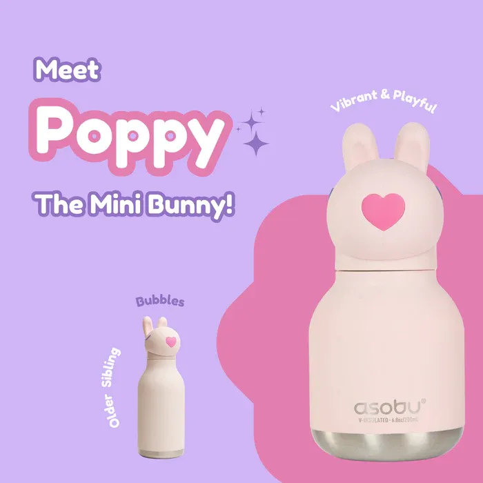 Asobu Bestie Mini Water Bottle Bunny