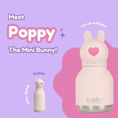 Asobu Bestie Mini Water Bottle Bunny