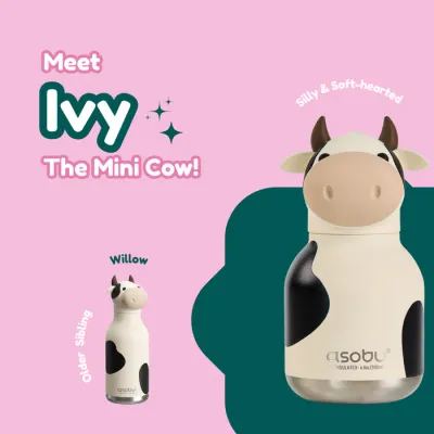 Asobu Bestie Mini Water Bottle Cow