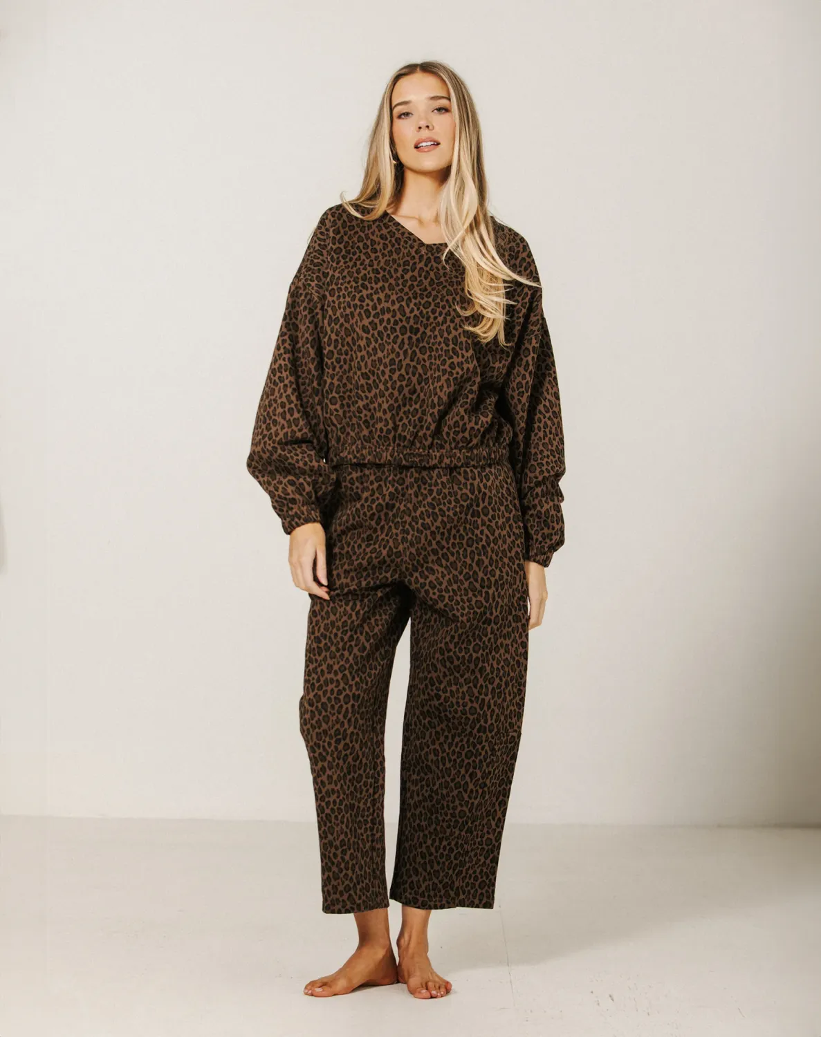 Brunette the Label Barrel Jogger Leopard