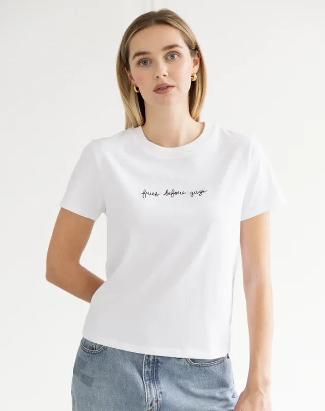 Brunette the Label Fries Before Guys Paris Tee