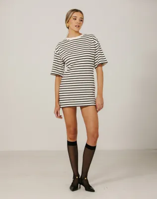 Brunette the Label Striped TShirt Dress Brunette the Label Striped TShirt Dress