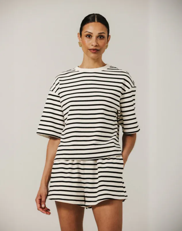 Brunette the Label Striped TShirt