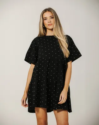 Brunette the Label Tiered Dress Polka Dot