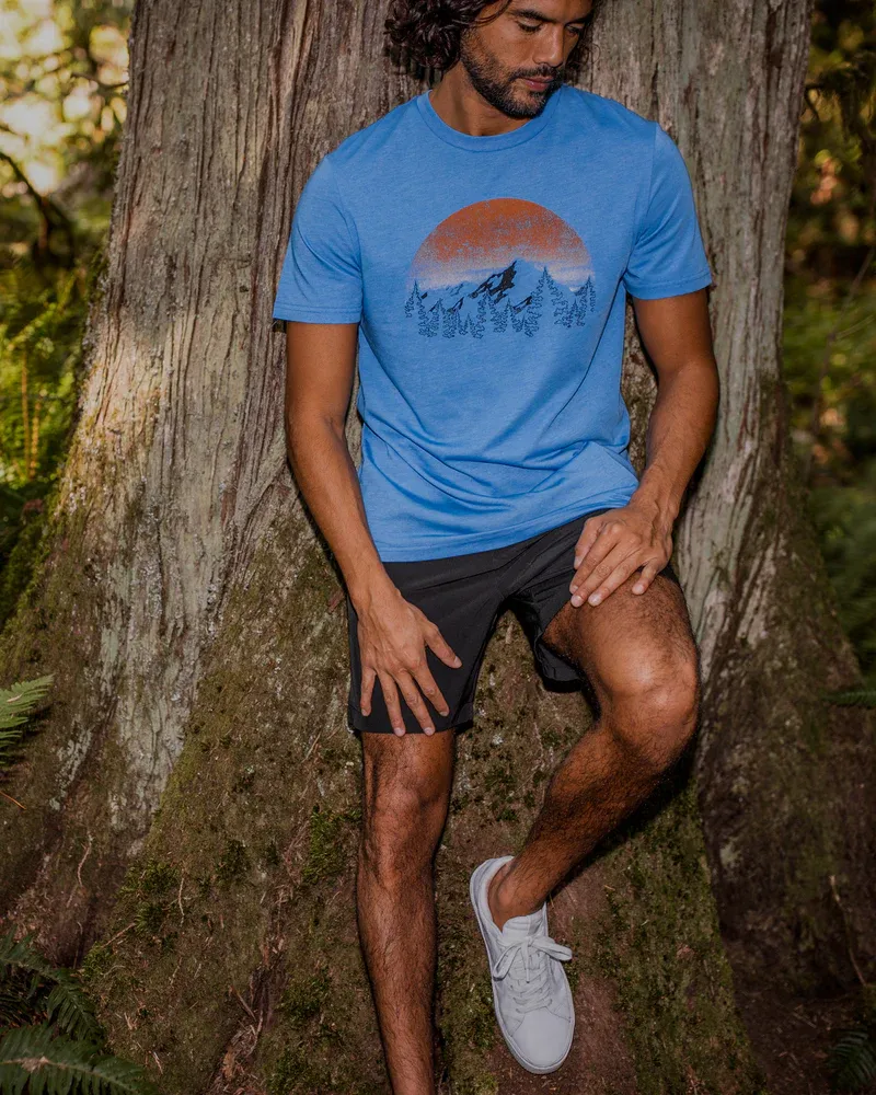 Ten Tree M Vintage Sunset T-Shirt Blue Lagoon Heather Ten Tree M Vintage Sunset T-Shirt Blue Lagoon Heather