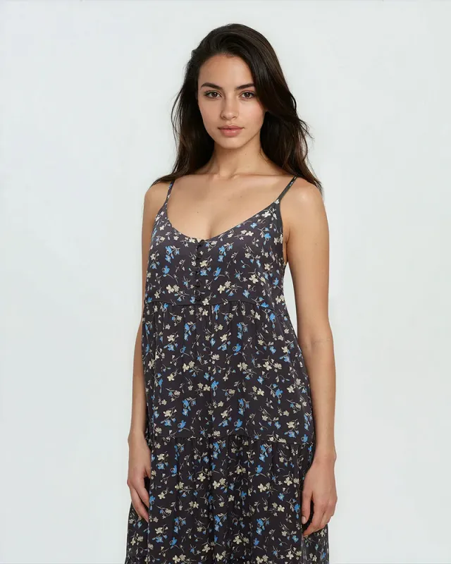 Ten Tree W EcoWoven Crepe Hopewell Dress Graphite