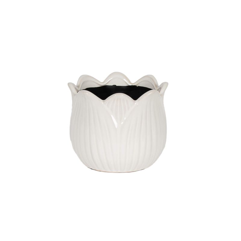 Bacon Basketware White Tulip Pot Large