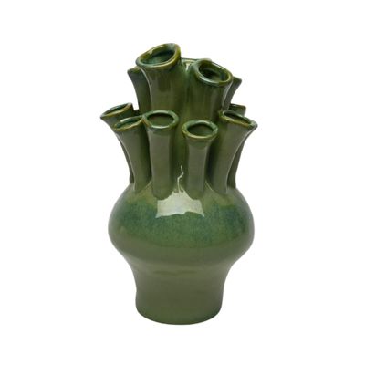 Bacon Basketware Green Multi Stem Ceramic Vase