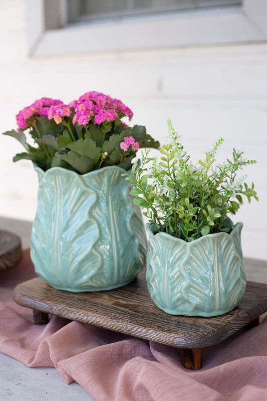 Bacon Basketware Green Cabbage Pot Small