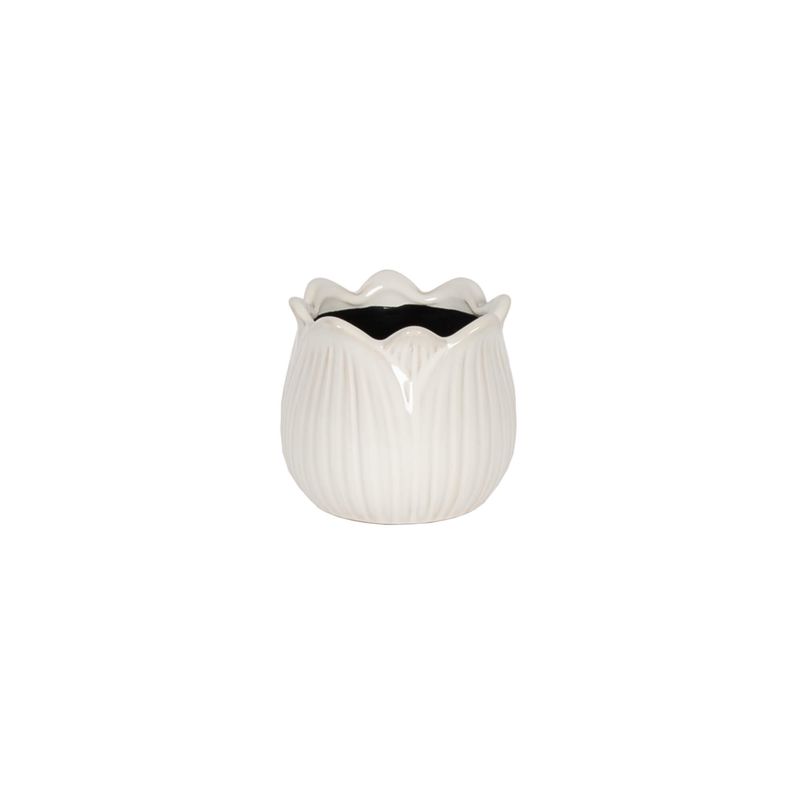 Bacon Basketware White Tulip Pot Small