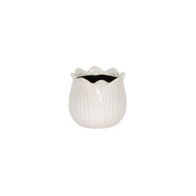 Bacon Basketware White Tulip Pot Small