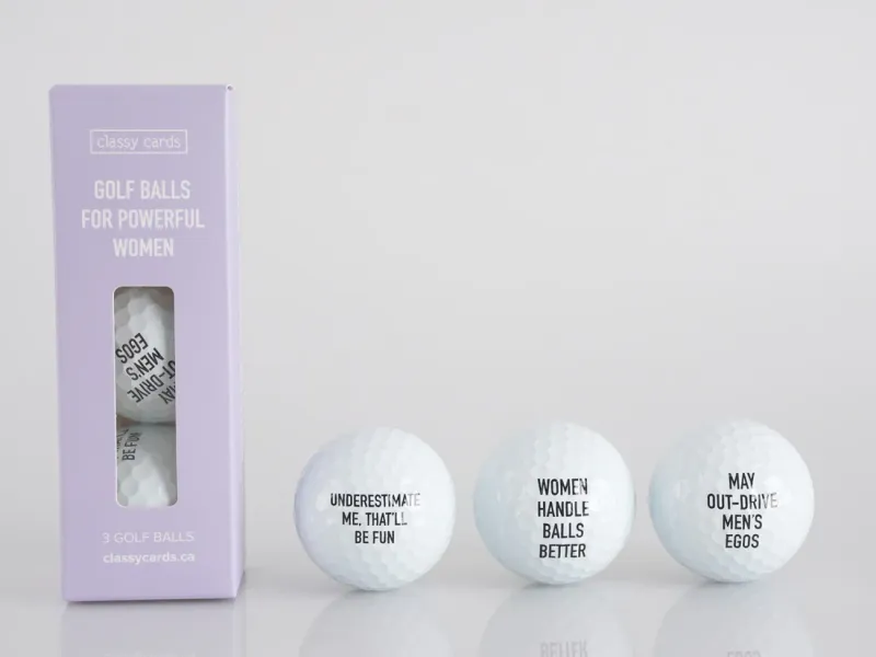Classy Cards Golf Balls For Powerful Women
