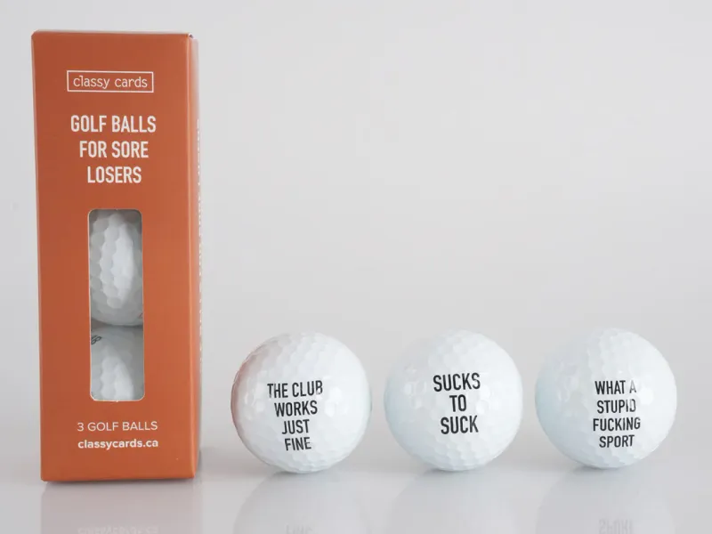 Classy Cards Golf Balls For Sore Losers