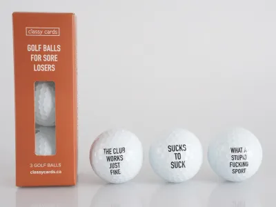 Classy Cards Golf Balls For Sore Losers