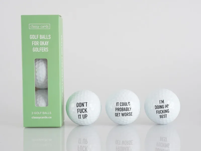 Classy Cards Golf Balls For Okay Golfers