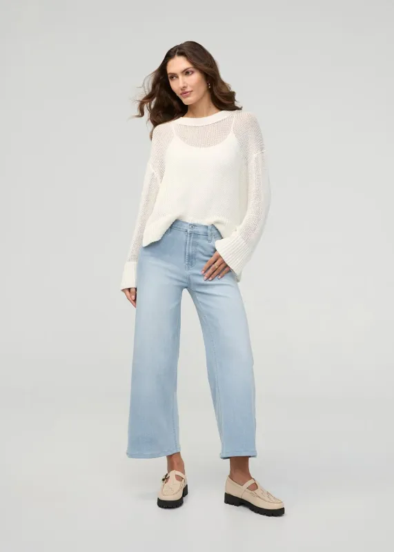 DUER Performance Denim + HR Wide Leg Crop Zephyr