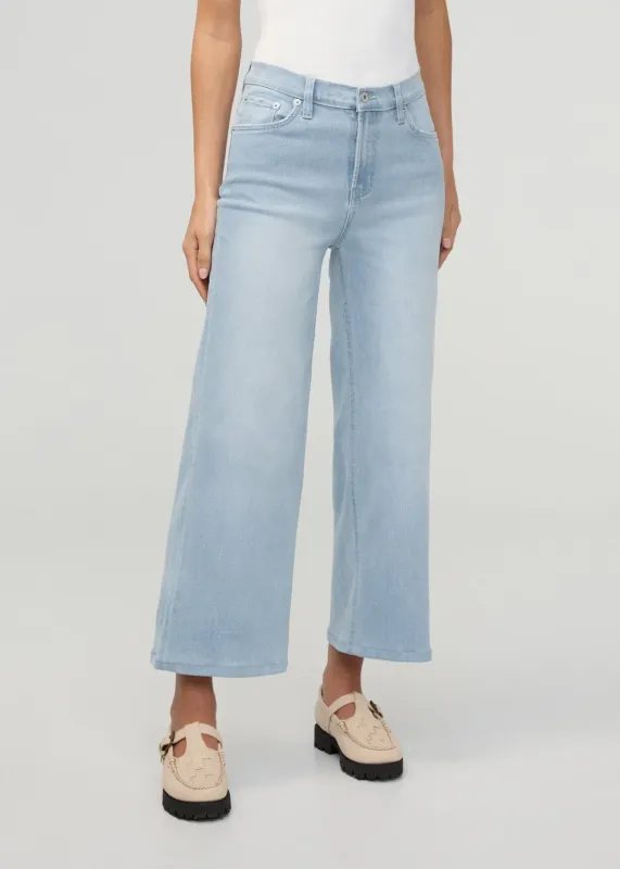 DUER Performance Denim + HR Wide Leg Crop Zephyr