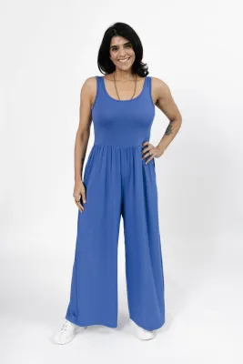 Smash + Tess Camille Wide Leg Romper Sapphire