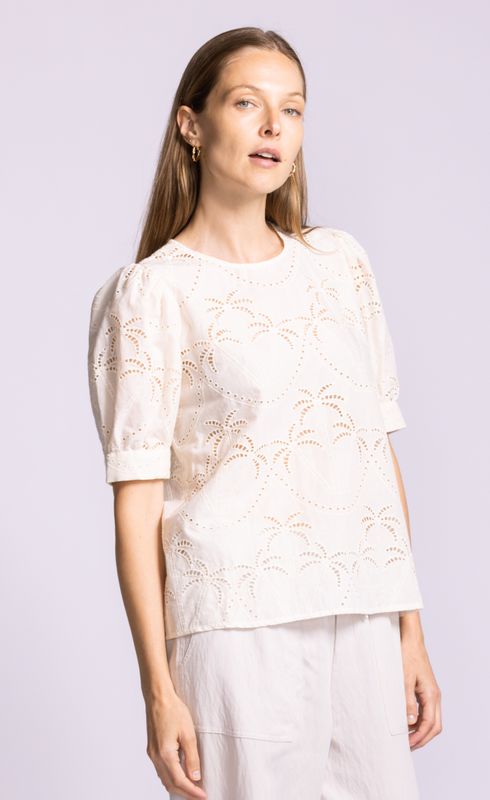 Pink Martini Jada Top White
