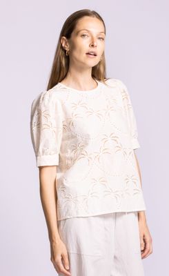 Pink Martini Jada Top White
