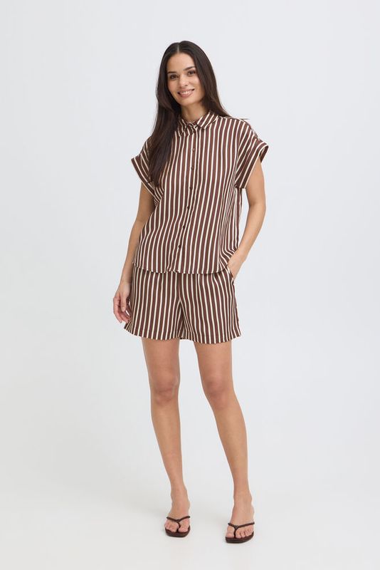 B. Young BYEvino Stripe Shirt French Roast