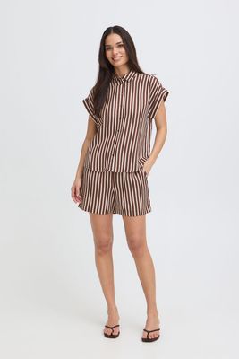 B. Young BYEvino Stripe Shirt French Roast