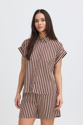 B. Young BYEvino Stripe Shirt French Roast