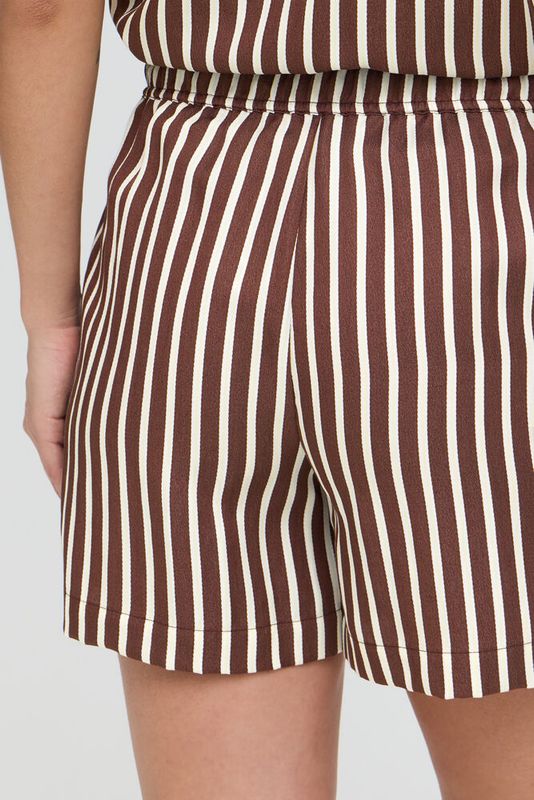 B. Young BYEvino Stripe Shorts French Roast