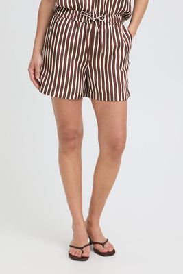 B. Young BYEvino Stripe Shorts French Roast