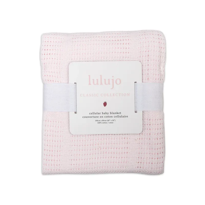 Lulujo Celluar Blanket Pink